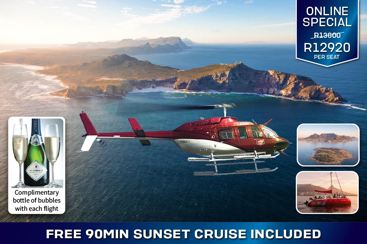 Cape Town Helicopter Tour Robben Island & Cape Point