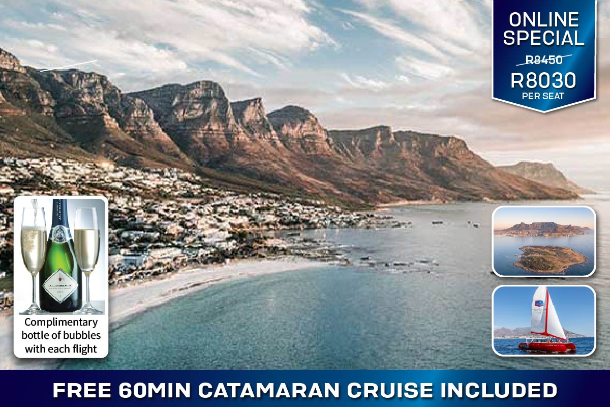 Cape Town Helicopter Tour Robben Island and Two Oceans